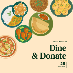 Green and Beige Simple Dinner Party Invitation Green and Beige Simple Dinner Party Invitation